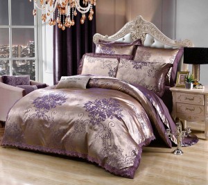 Постельное с вышивкой из жаккарда 100% качество