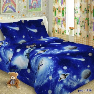 Детское постельное белье Космос для сказочных снов