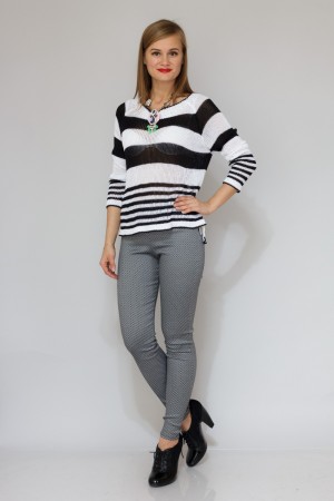 Джемпер-туника Rinascimento бело-черного цвета