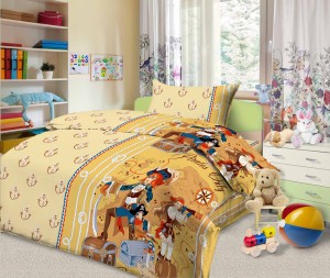 Постельное белье для детей Пираты из поплина