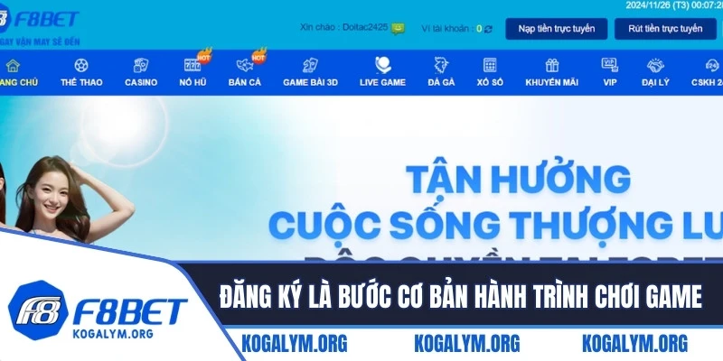 Đăng ký F8BET là bước cơ bản cho hành trình chơi game online