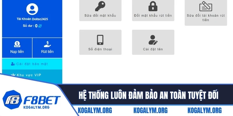 Hệ thống luôn đảm bảo an toàn tuyệt đối cho thông tin