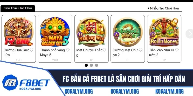 FC bắn cá F8BET là một trong những sân chơi giải trí hấp dẫn