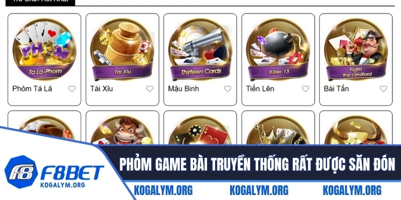 Phỏm là một game bài truyền thống rất được săn đón