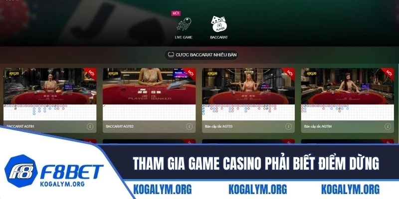 Tham gia game casino anh em phải biết đâu là điểm dừng