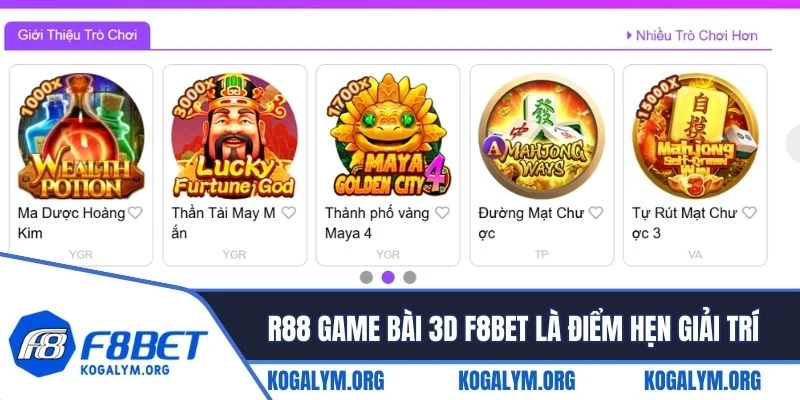 R88 game bài 3D F8BET là điểm hẹn giải trí đỏ đen lý tưởng