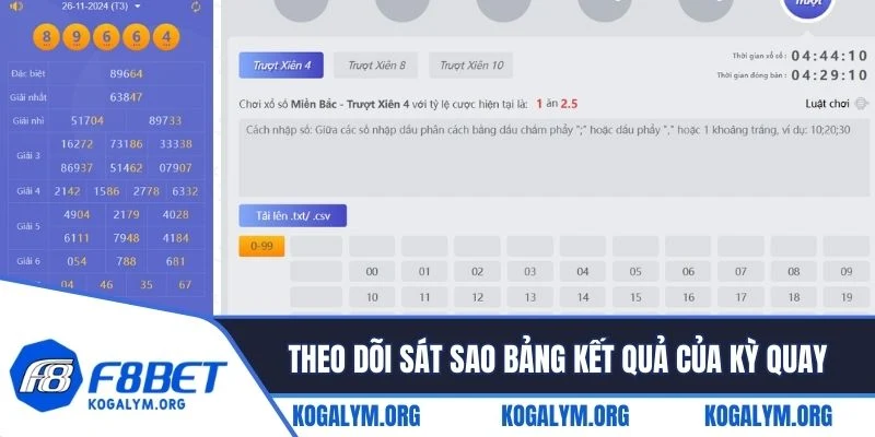 Theo dõi sát sao bảng kết quả của kỳ quay rất quan trọng